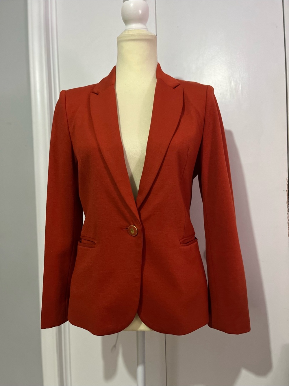 Vivienne Tam Single Button Structured Knit Blazer